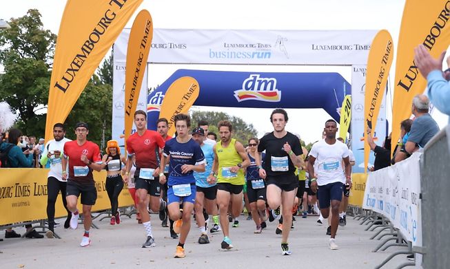 Runners in Kirchberg during last year's Luxembourg Times Business Run