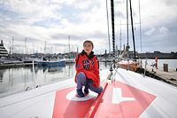 Swedish climate activist Greta Thunberg poses for a photograph during an inteview with AFP onboard the Malizia II sailing yacht at the Mayflower Marina in Plymouth, southwest England, on August 13, 2019 ahead of her journey across the Atlantic to New York where she will attend the UN Climate Action Summit next month. - A year after her school strike made her a figurehead for climate activists, Greta Thunberg believes her uncompromising message about global warming is getting through -- even if action remains thin on the ground. The 16-year-old Swede, who sets sail for New York this week to take her message to the United States, has been a target for abuse but sees that as proof she is having an effect. (Photo by Ben STANSALL / AFP)