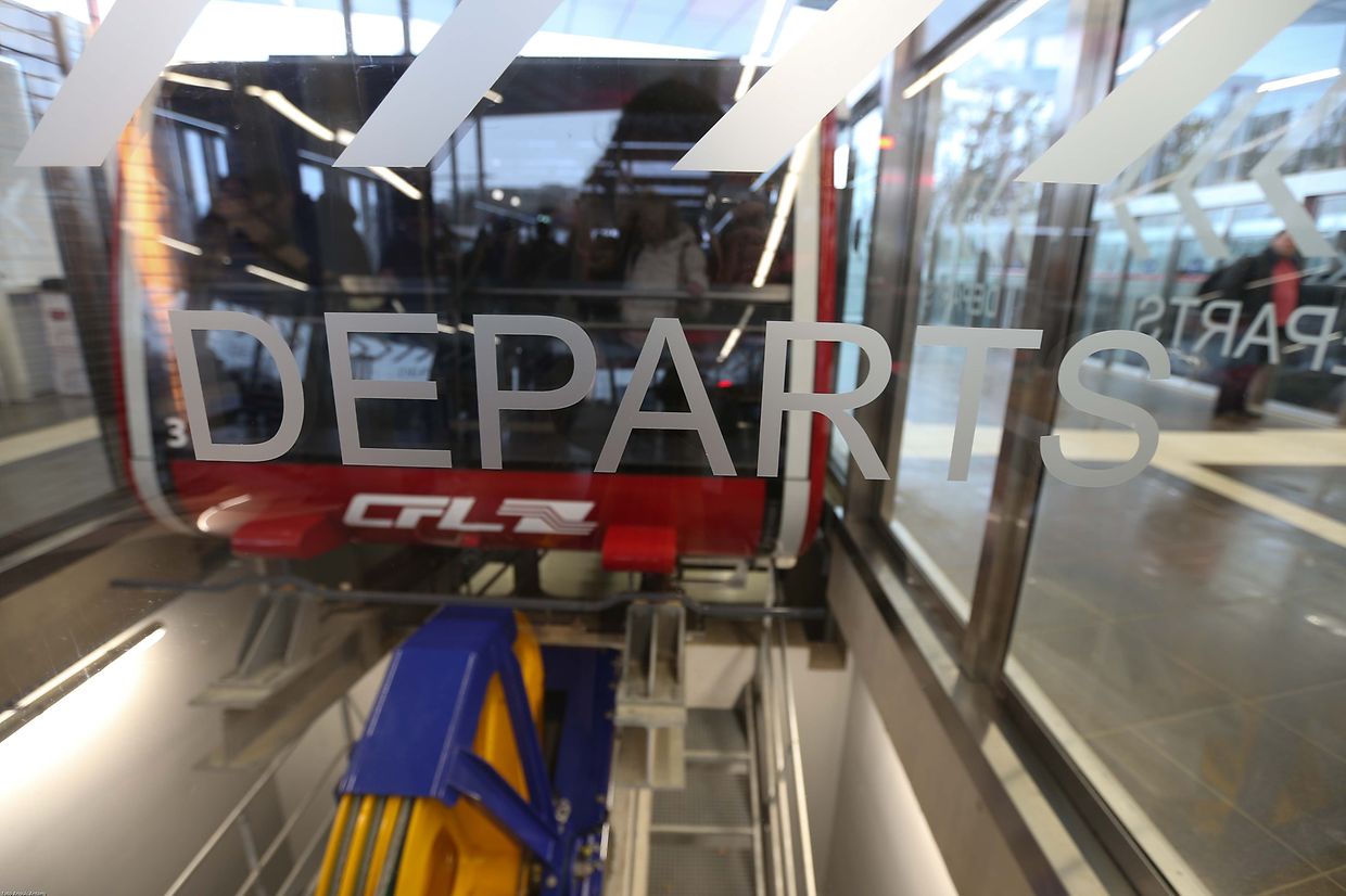 10.12.2017 Luxembourg, Kirchberg, Einweihung Zahnbahnrad,   Mobilitéit , CFL, photo Anouk Antony