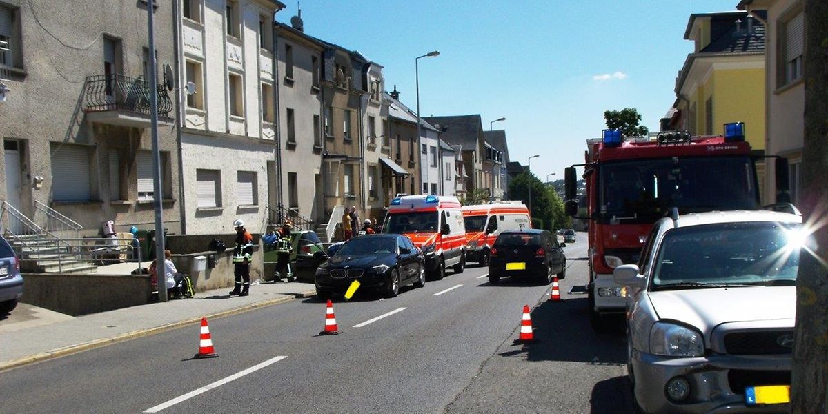 La route de Kayl a été perturbée à la mi-journée le temps d'évacuer les victimes et les véhicules