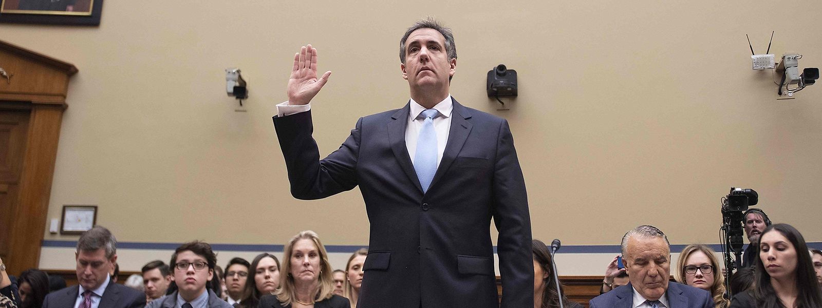 Cohen während seiner Vereidigung.