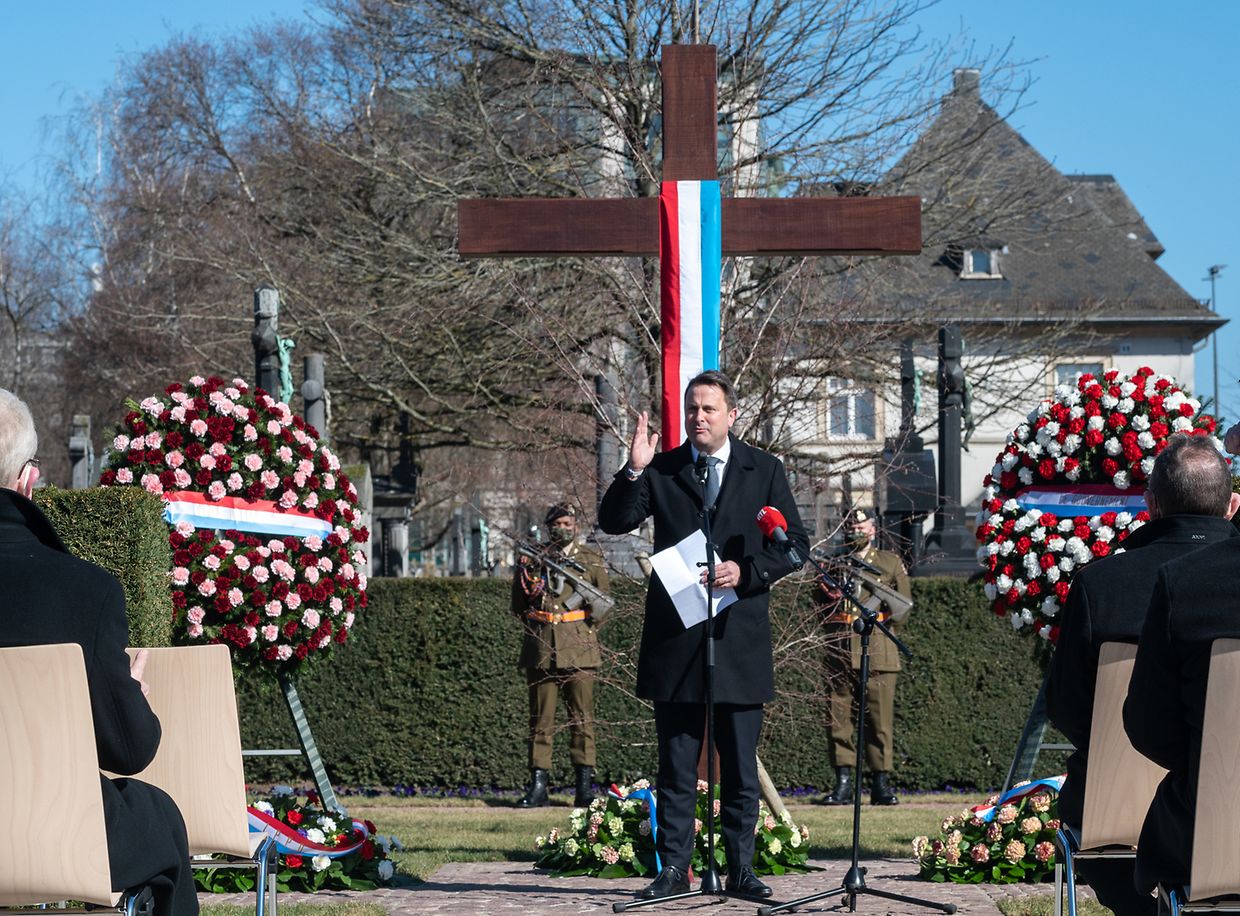 Premier Xavier Bettel nutzte die Gelegenheit, um in Zeiten der Corona-Pandemie an das Solidaritätsgefühl aller Luxemburger zu appellieren. 