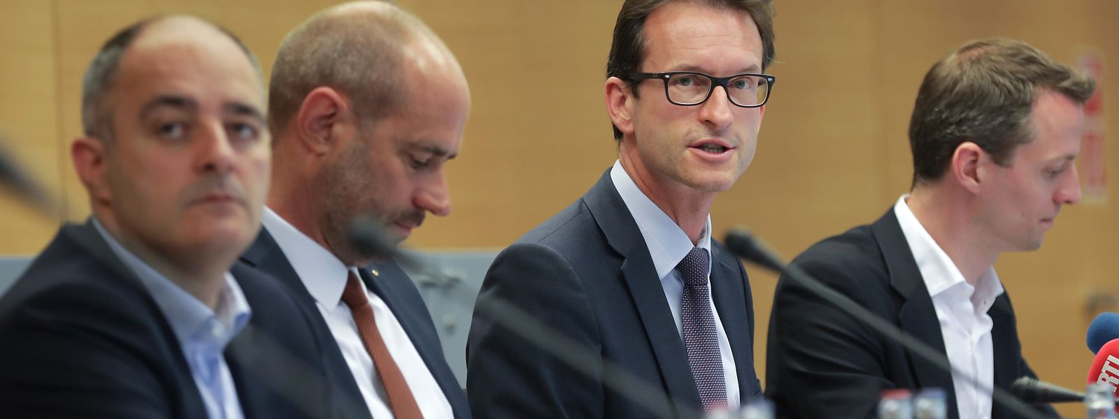 Stellten die Studie über den wirtschaftlichen Impakt der Luxexpo-The Box vor: Patrick Goldschmidt, Joe Sales, Carlo Thelen, Serge Wilmes (v.l.n.r.)