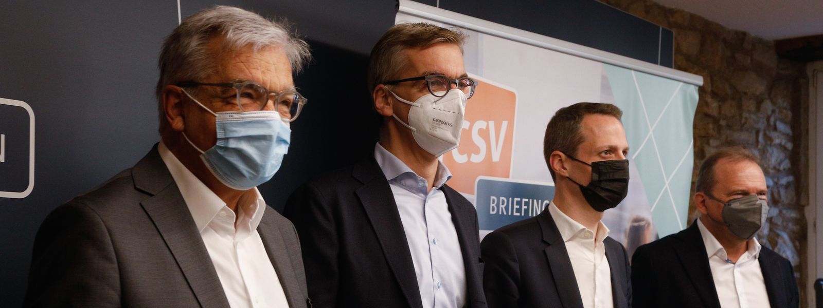 Die CSV-Abgeordneten Laurent Mosar, Léon Gloden, Serge Wilmes und der CO-Fraktionsvorsitzende Gilles Roth fordern klare Regeln im Umgang mit gewaltbereiten Demonstranten. 