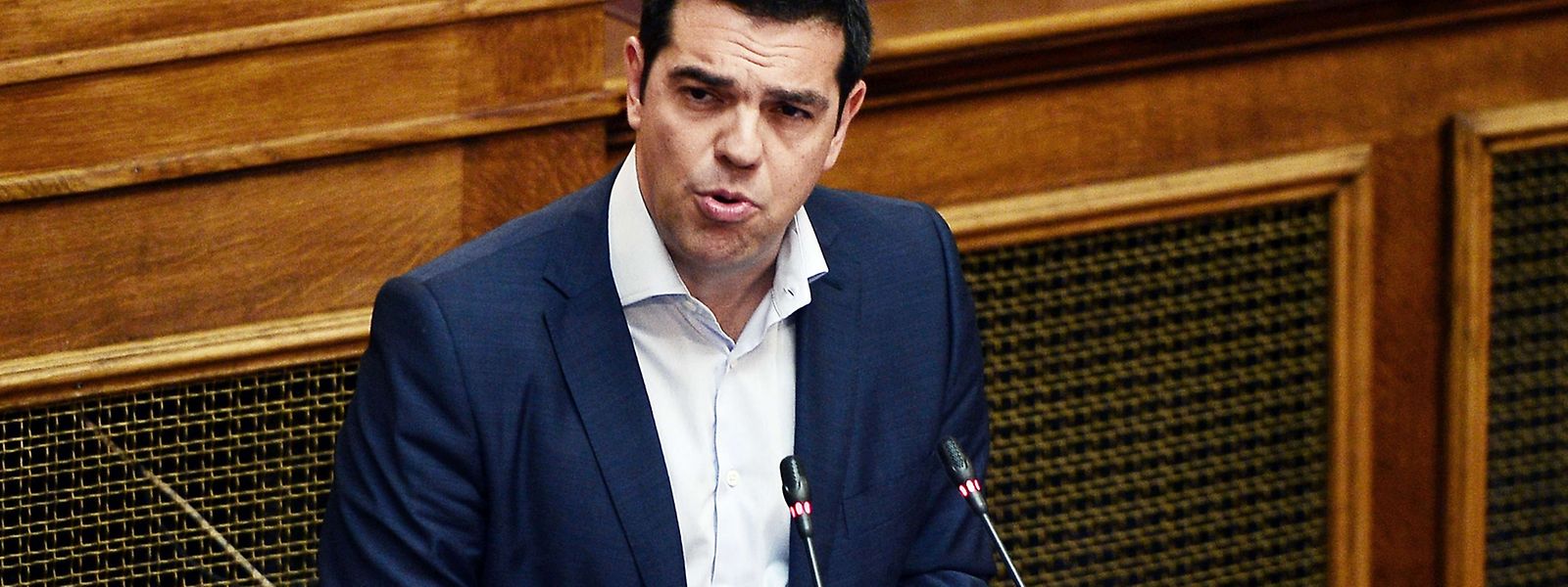 Alexis Tsipras im Parlament in Athen.