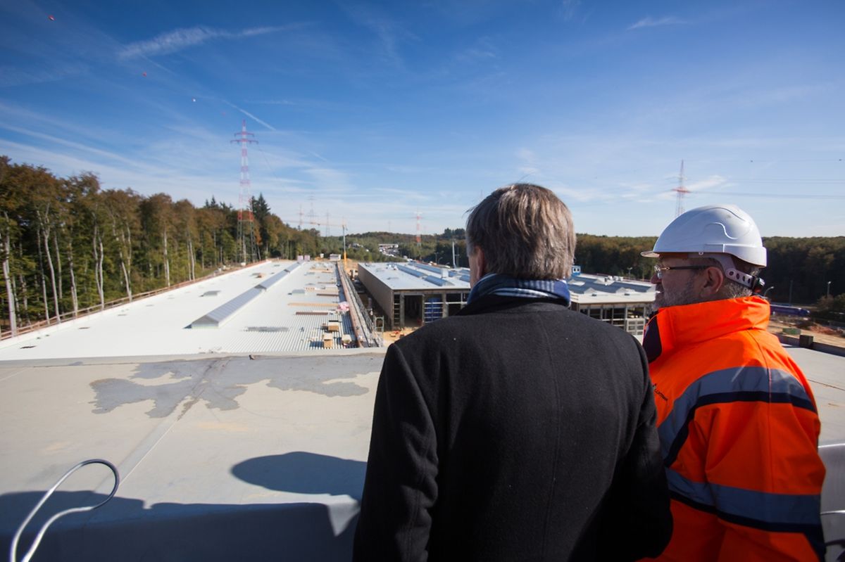 François Bausch sur le chantier