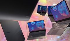 A display of Samsung Galaxy Book S laptop computers is seen January 10, 2020 on the final day of the 2020 Consumer Electronics Show (CES) in Las Vegas, Nevada. (Photo by Robyn Beck / AFP)