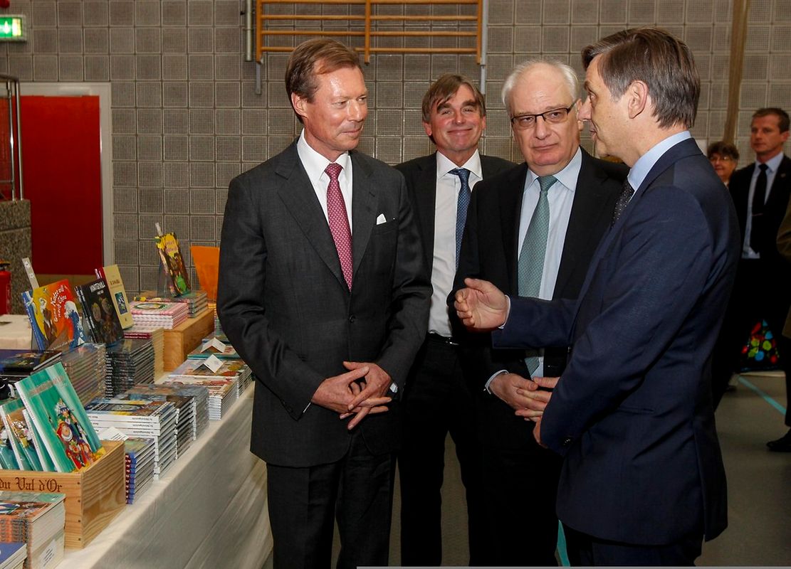 Ouverture en présence du Grand-Duc. De gauche à droite : le Grand-Duc, John Trauden, Guy Arendt, Paul Peckels