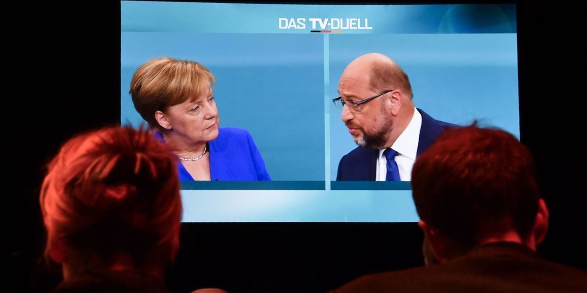 Das einzige TV-Duell im deutschen Bundestagswahlkampf.