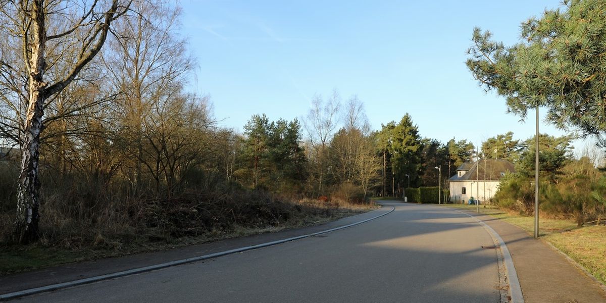 Entlang der Straße „op der Berk“ in Bridel werden links die Asylantenstrukturen und rechts die sozialen Wohnungen entstehen.