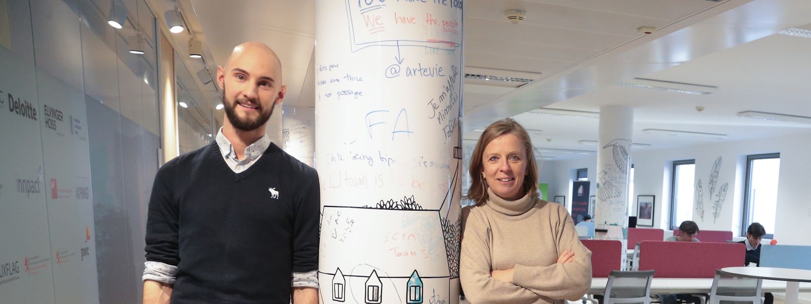 Lennart Duschinger und Innpact-Direktorin Corinne Molitor machen aus vielversprechenden Projekten Impakt-Fonds.