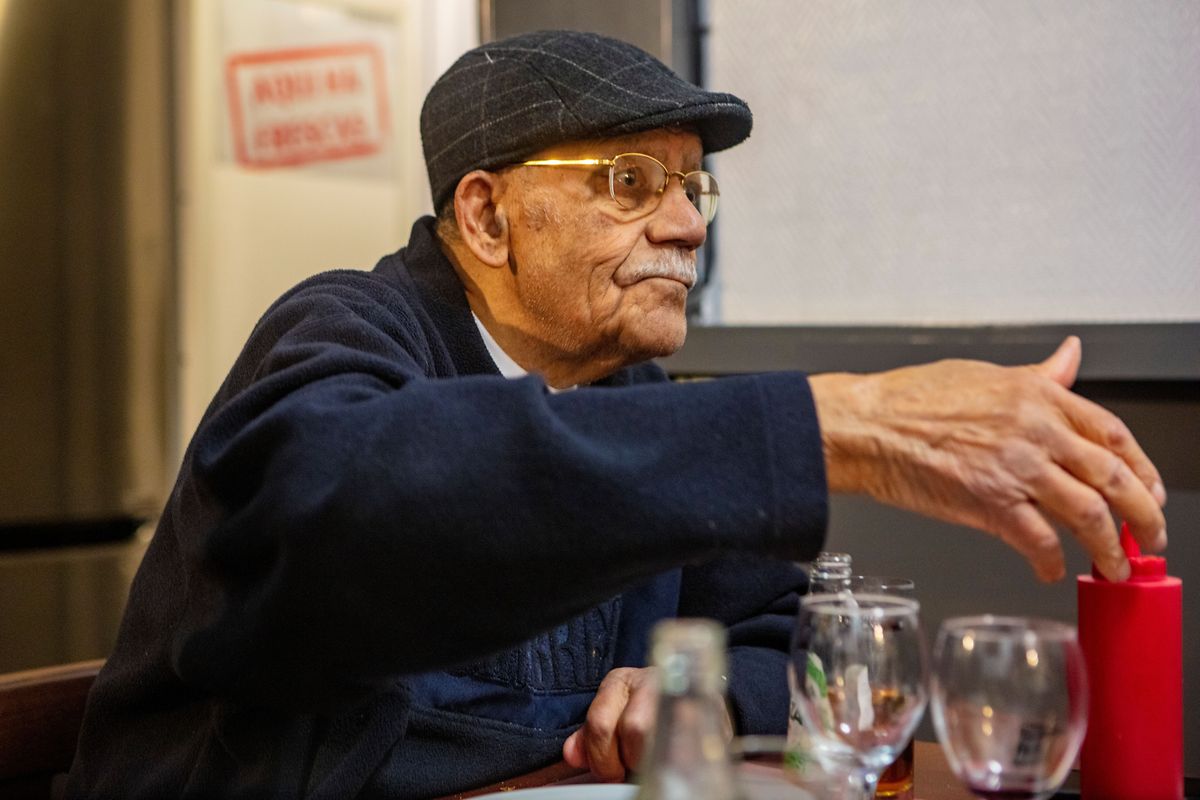 Djunga de Biluca, 93 anos, no Patrícia Café