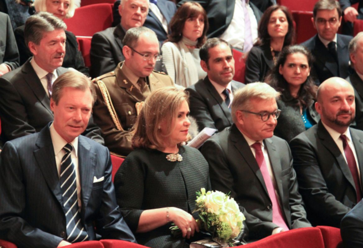 Feierliche Gedenkzeremonie in der Philharmonie für die Holocaust-Opfer.