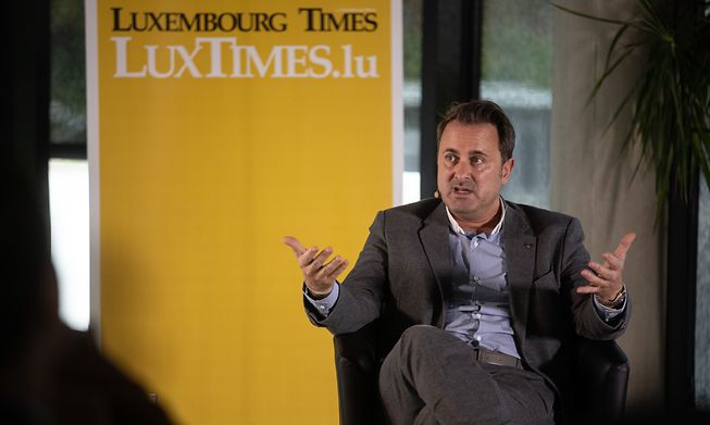 Prime Minister Xavier Bettel during an interview with the Luxembourg Times in October 2021