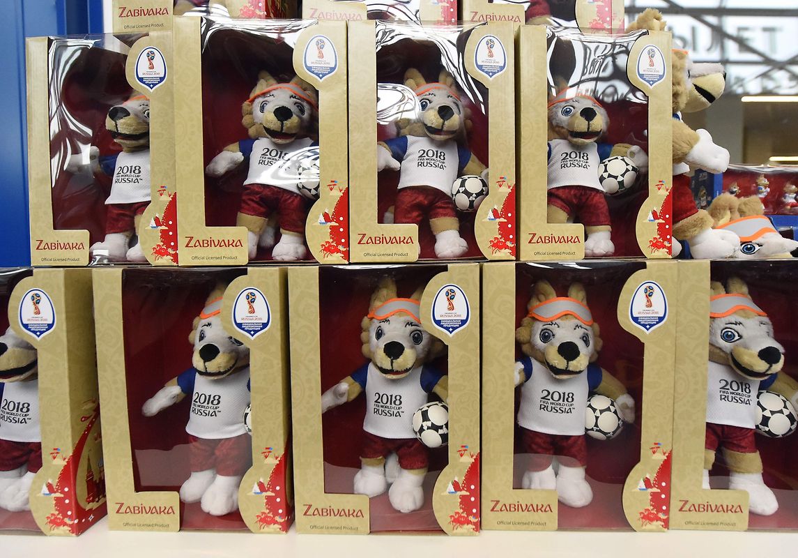 Das Maskottchen Zabivaka ist einer der Verkaufsschlager.