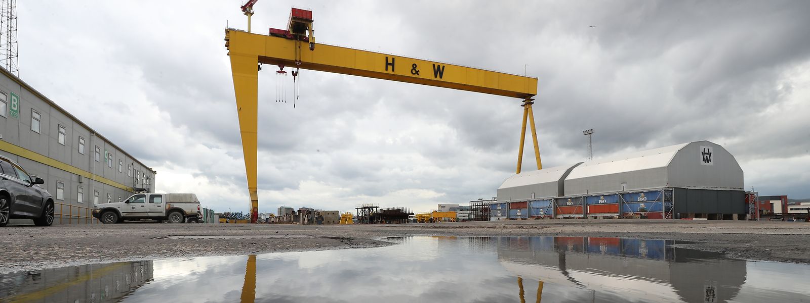 Das Firmengelände von Harland & Wolff in Belfast.