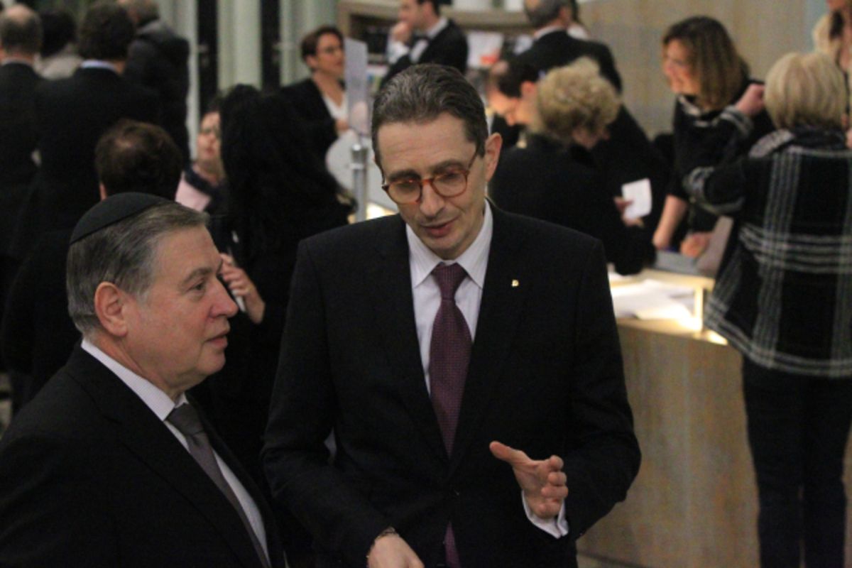 Feierliche Gedenkzeremonie in der Philharmonie für die Holocaust-Opfer.