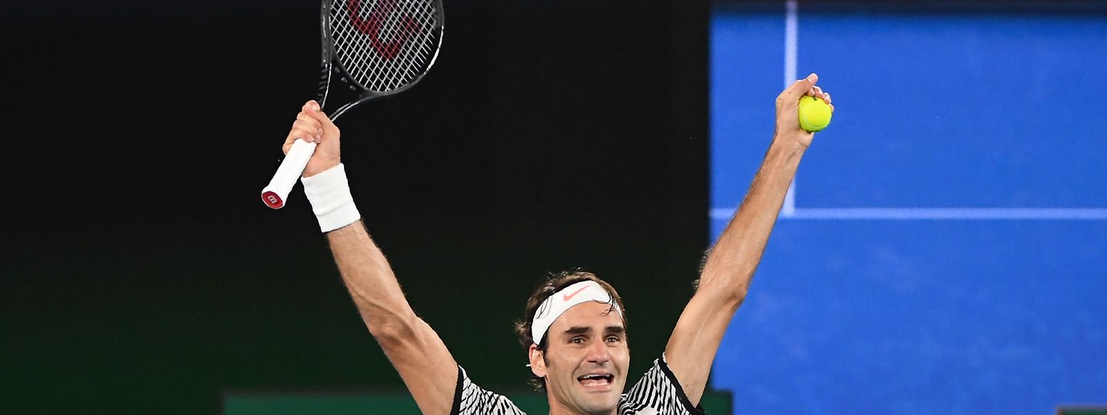 Roger Federer bewies gegen Ende der Begegnung große Nervenstärke.