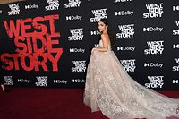 (FILES) In this file photo taken on December 7, 2021 US actress Rachel Zegler arrives for the premiere of Steven Spielberg's "West Side Story" at the El Capitan Theatre in Los Angeles. - Zegler won the Golden Globe on January 9, 2022 for best actress in a motion picture, musical or comedy, for her performance in Spielberg's "West Side Story", while the film was awarded the Golden Globe for best motion picture, musical or comedy. (Photo by VALERIE MACON / AFP)