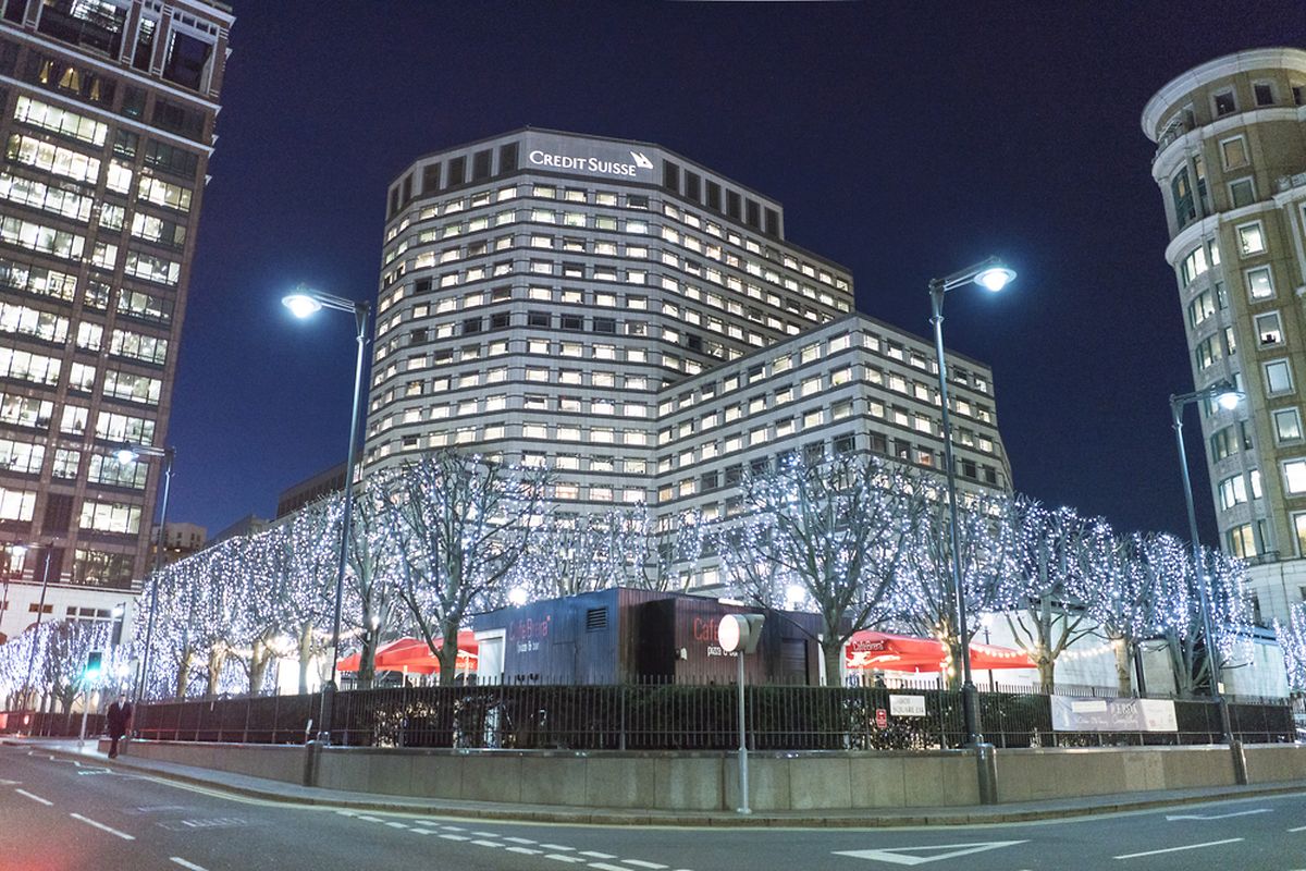 Credit Suisse's London offices in the Canary Wharf business district Photo: Shutterstock