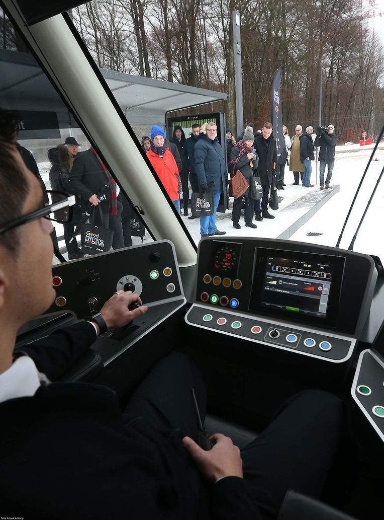 10.12.2017 Luxembourg, Kirchberg, Einweihung Tram, Tramsschienen, Mobilitéit , CFL, photo Anouk Antony