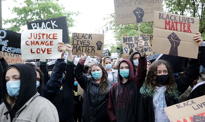 A Black Lives Matter protest in Luxembourg in 2020
