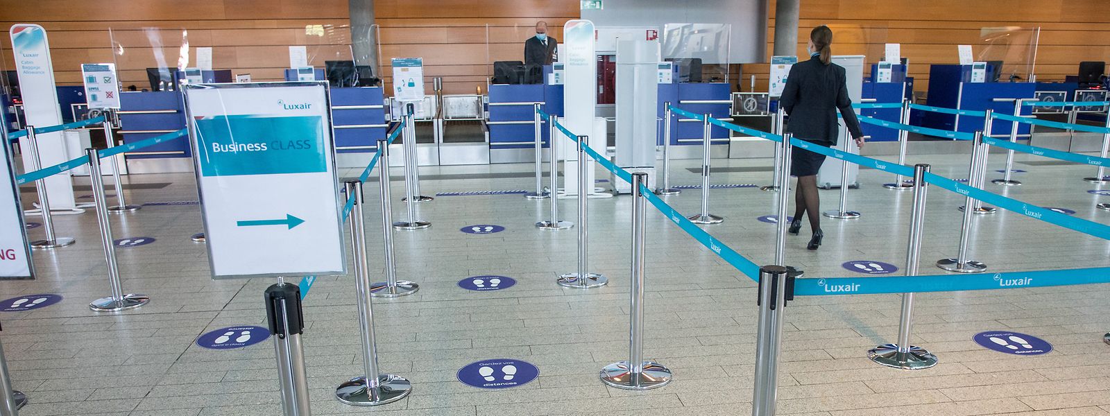 Nicht viel los am Findel: „Im Oktober waren es 75 Prozent weniger Passagiere als im Oktober letztes Jahr“, sagt Flughafendirektor René Steinhaus.
