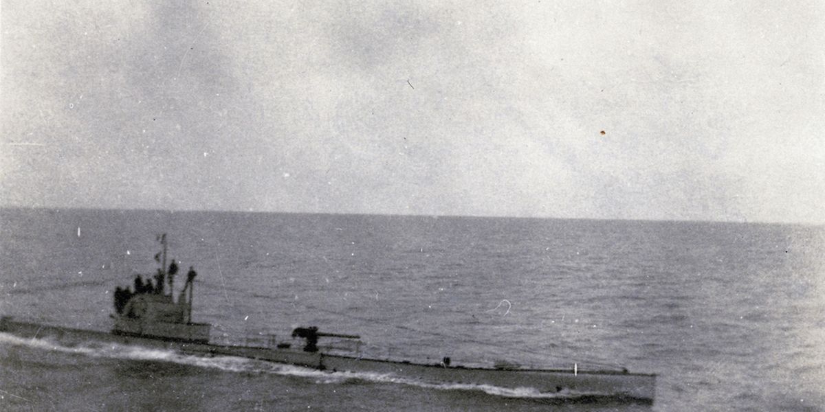 Photo d'un U-Boot prise en 1916. L'endroit n'est pas indiqué.