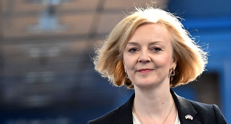 Britain's Prime Minister Liz Truss arrives to attend the second day of the annual Conservative Party Conference in Birmingham, central England, on October 3, 2022. (Photo by Oli SCARFF / AFP)