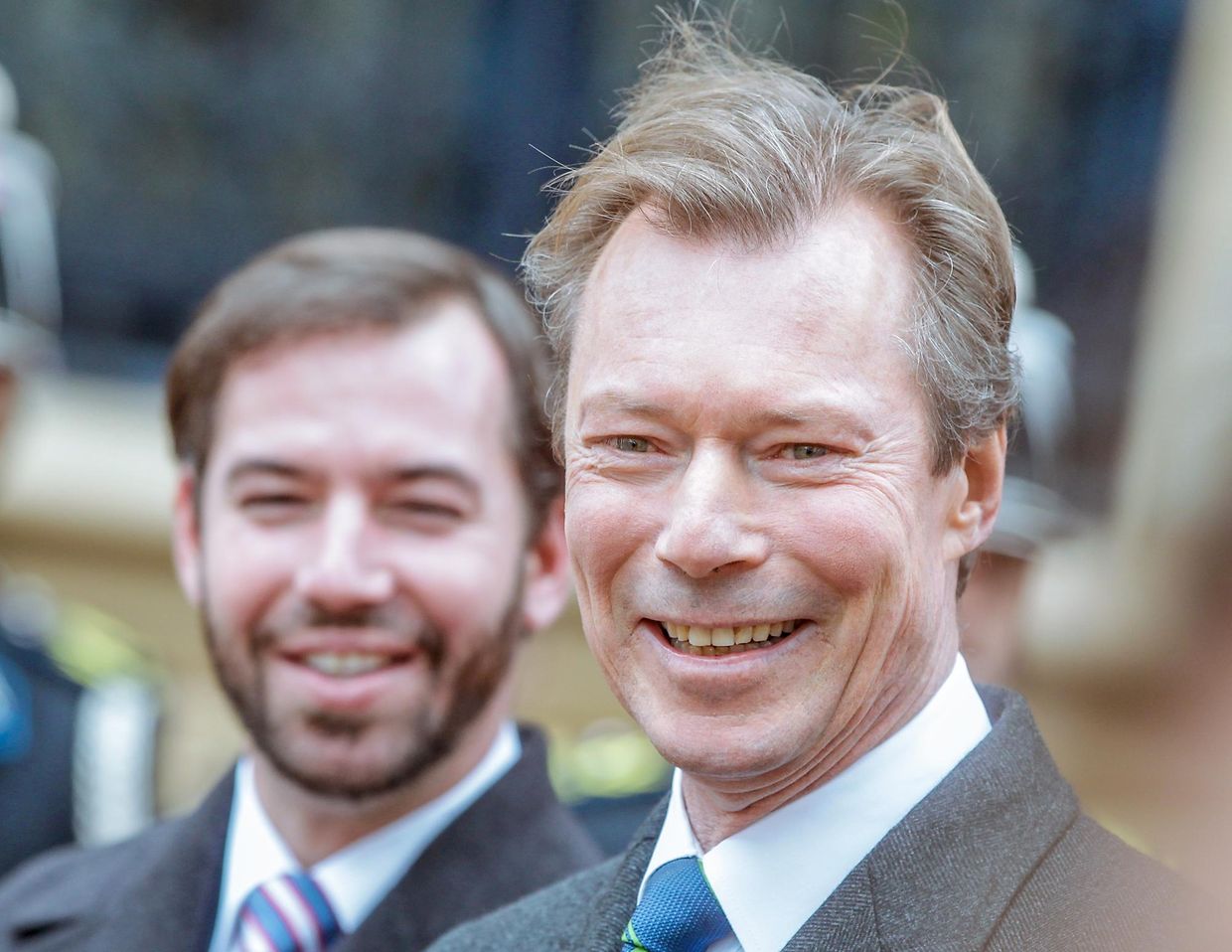 Großherzog Henri (60, r.) und Erbgroßherzog Guillaume (33).