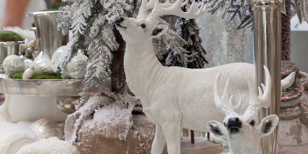 Hirsch-Figuren sind inzwischen ein Dauerbrenner in der winterlichen und weihnachtlichen Dekoration. Das bleibt auch erst mal so (aufgenommen auf der Vorjahresmesse).

