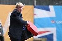 Britain's Foreign Secretary Boris Johnson arrives at the Midland Hotel on the first day of the Conservative Party annual conference held at the Manchester Central Convention Centre, in Manchester on October 1, 2017.
British Prime Minister Theresa May's Conservative Party gathers on October 1, 2017, for its annual conference, dominated by questions about her leadership and splits on Brexit. / AFP PHOTO / Oli SCARFF