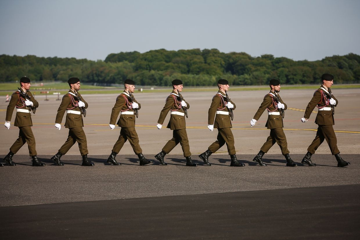 Arrivée du président de la République française, Emmanuel Macron au Findel 