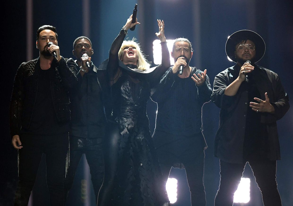 Bulgarian group Equinox perform the song "Bones" during the first semifinal of the 63rd edition of the Eurovision Song Contest 2018 at the Altice Arena in Lisbon, on May 8, 2018.
The Eurovision Song Contest 2018 will be held in the Portuguese capital Lisbon from May 8 until May 12, 2018. / AFP PHOTO / FRANCISCO LEONG