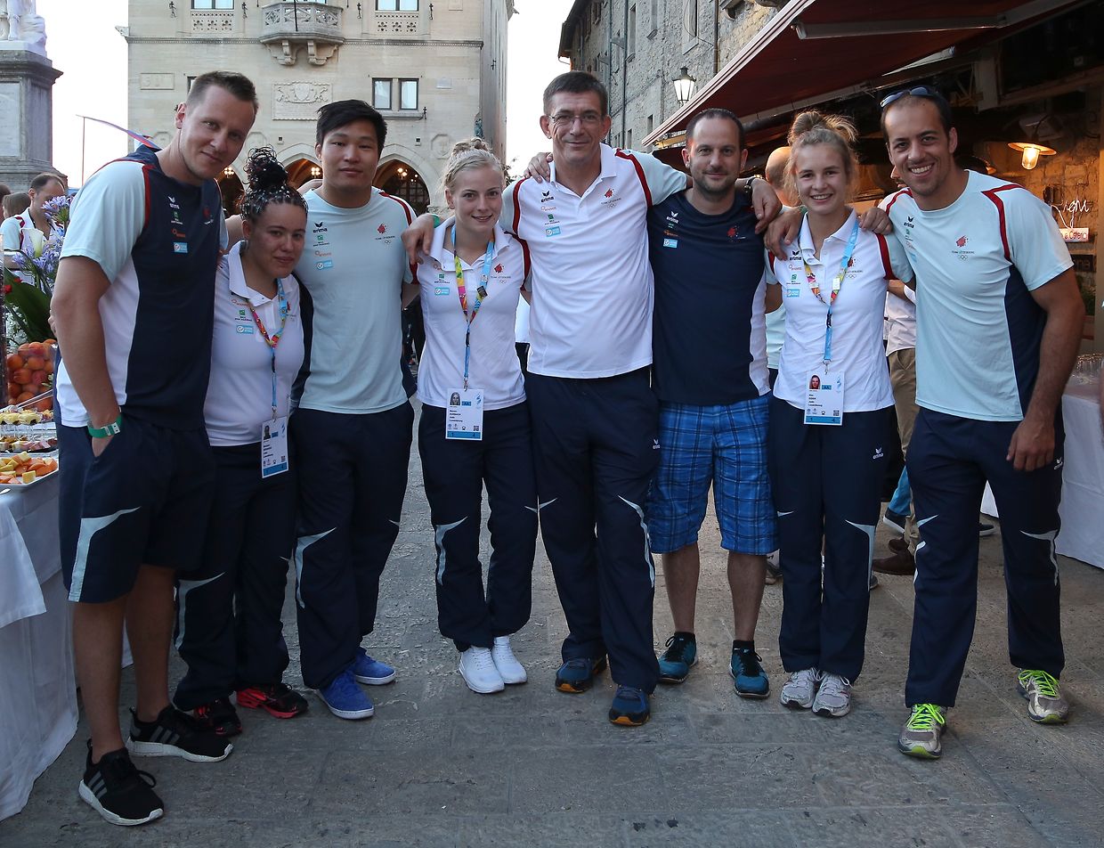 Empfang der BGL BNP Paribas auf der Piazza della Liberta.