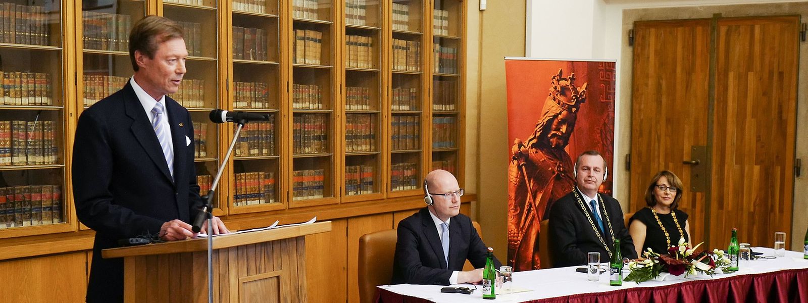 Großherzog Henri während seiner Dankesrede.