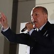 Turkish President Tayyip Erdogan addresses his supporters gathered in front of the AKP headquarters in Ankara, Turkey June 25, 2018. / AFP PHOTO / Adem ALTAN