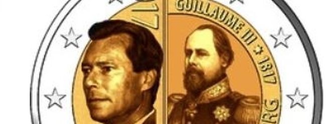 Zwei Großherzoge auf der Zwei-Euro-Münze.