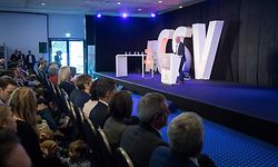 Der nationale CSV-Spitzenkandidat Claude Wiseler wusste die Parteimitglieder beim Nationalkongress in Dommeldingen zu begeistern.