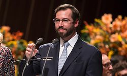 (de g. � dr.) S.A.S. la princesse Maria-Annunciata de Liechtenstein ; S.A.I.R. l�archiduchesse Marie-Christine d�Autriche ; S.A.R. le Grand-Duc h�ritier ; 