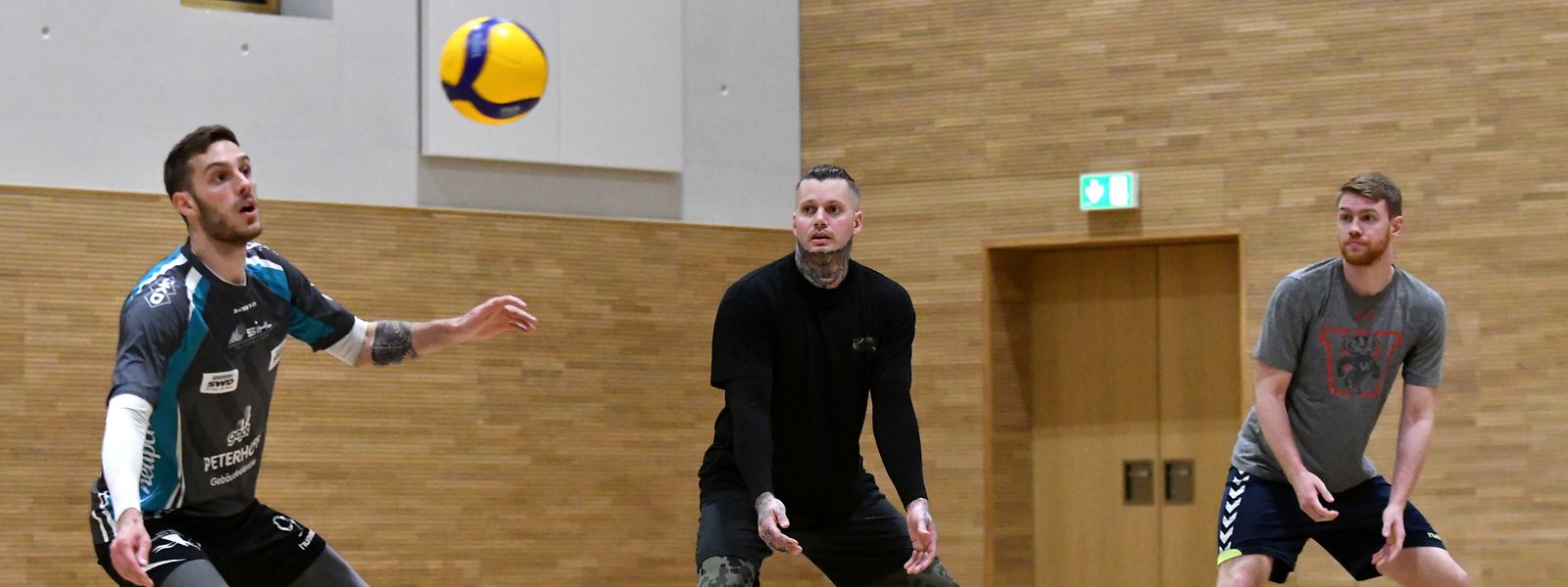 Steve Weber, Matthias Cloot und Tim Konrad spielen seit Saisonbeginn für Volley Bartringen.