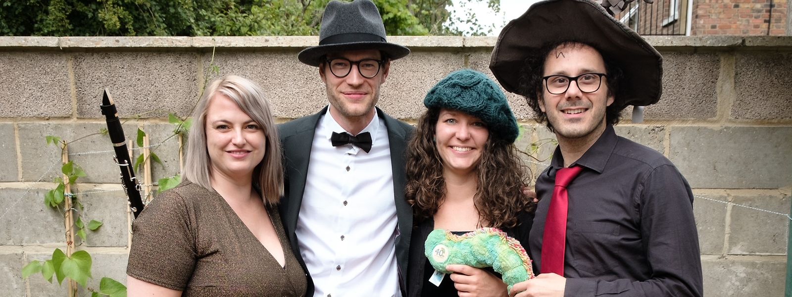 La violoniste et altiste Ellen Bundy, le clarinettiste Max Mausen, la flûtiste Flavia Hirte,et Nicola Barbagli, hautbois, cor anglais et accordéon (de g. à d.), ont découvert une nouvelle forme de cohabitation. 