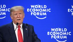US president Donald Trump delivers a speech at the Congres center during the World Economic Forum (WEF) annual meeting in Davos, on January 21, 2020. (Photo by Fabrice COFFRINI / AFP)