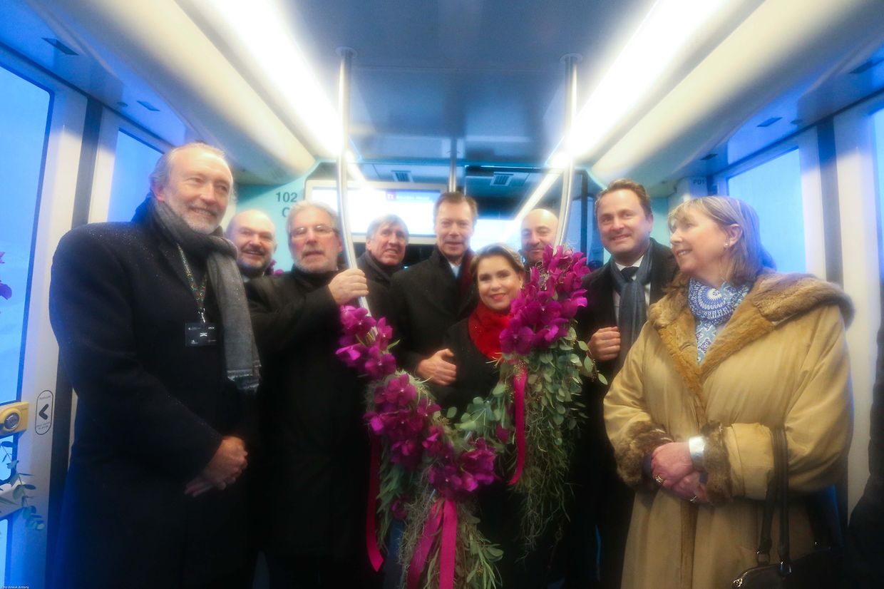 10.12.2017 Luxembourg, Kirchberg, Einweihung Tram, Tramsschienen, Mobilitéit photo Anouk Antony