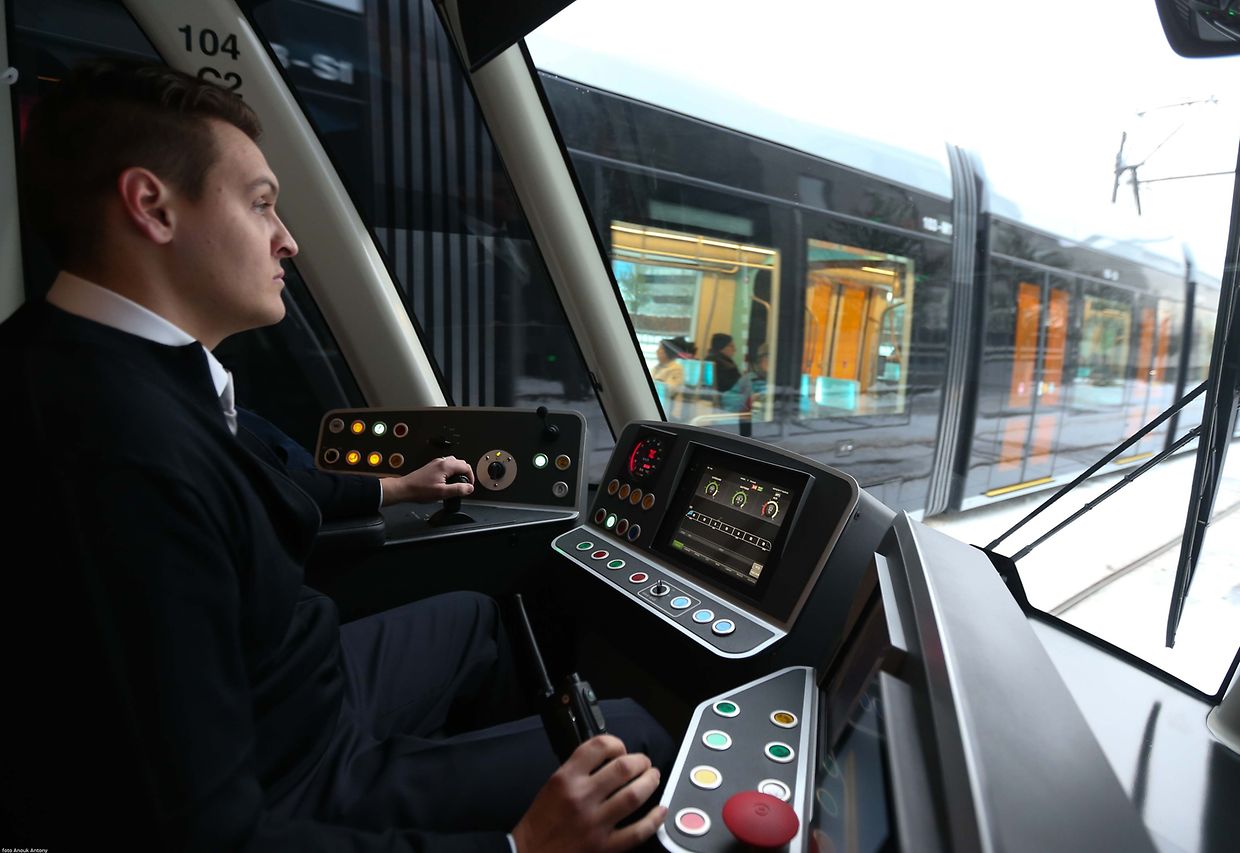 10.12.2017 Luxembourg, Kirchberg, Einweihung Tram, Tramsschienen, Mobilitéit , CFL, photo Anouk Antony