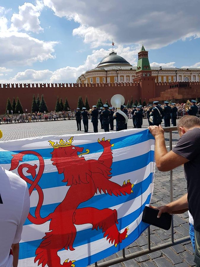 Dominique Lalli, Jeremy Huot, Thibaud Ghielmini und Vincent Reding in Moskau.