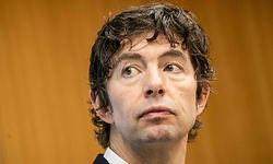 (FILES) In this file photo taken on March 26, 2020 Christian Drosten, director of the Institute of Virology at Berlin's Charite hospital, attends a press conference in Berlin to comment the spread of the novel coronavirus in the country. - Christian Drosten, one of the world's leading experts on coronaviruses, has become a highly polarising figure in the country, hailed by some as the face of the fight against COVID-19 but vilified by others who hold him responsible for crippling lockdown measures. (Photo by Michael Kappeler / POOL / AFP)