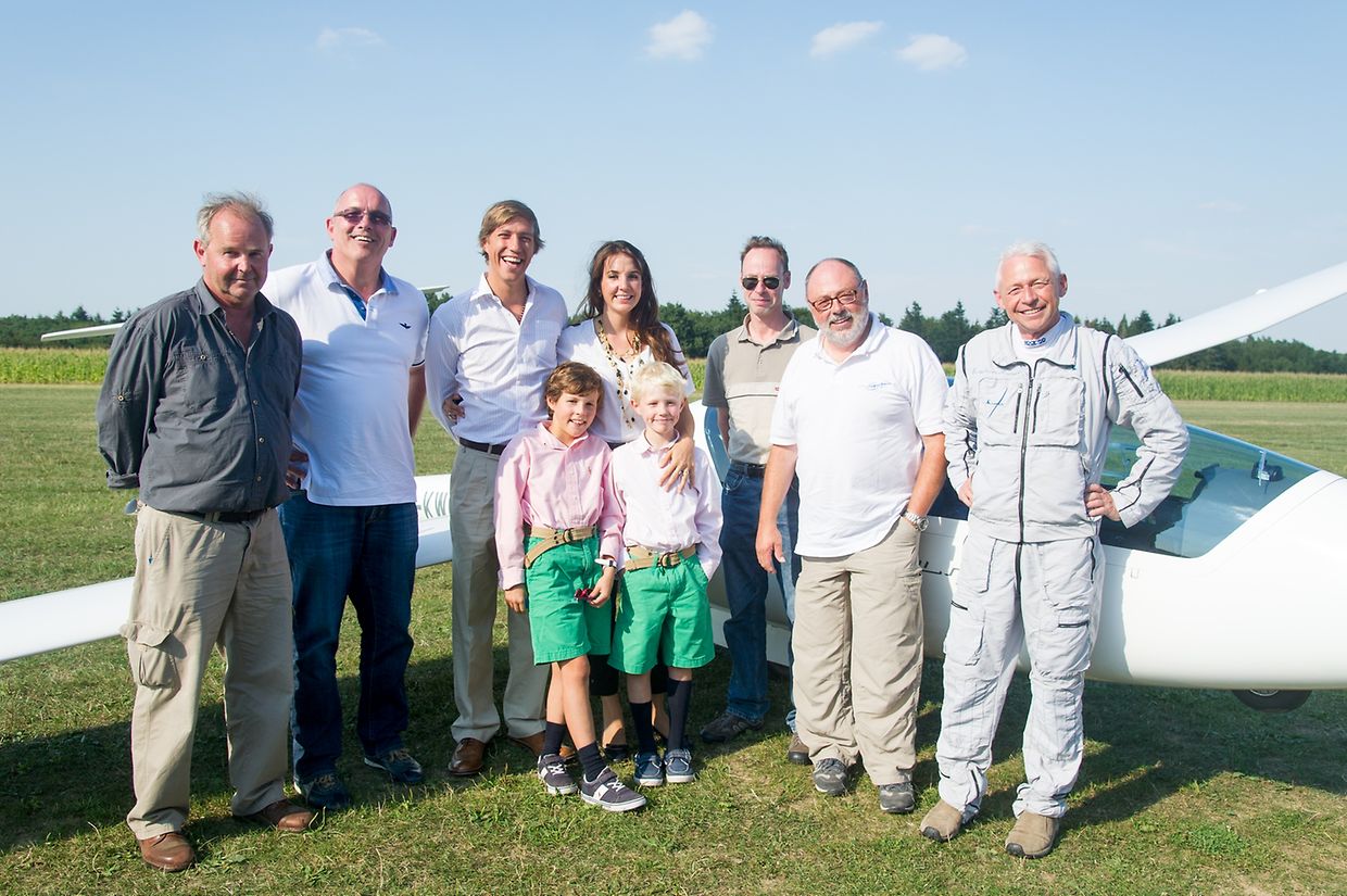 Bitte lächeln: Prinz Louis und seine Familie zeigten große Begeisterung fürs Segelfliegen.