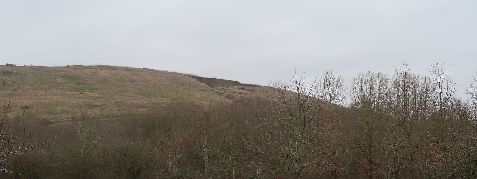 Der neue Erdrutsch fand oberhalb der Deponie Richtung Monnerich statt, in einem Bereich relativ weit von der neuen Straße entfernt. 