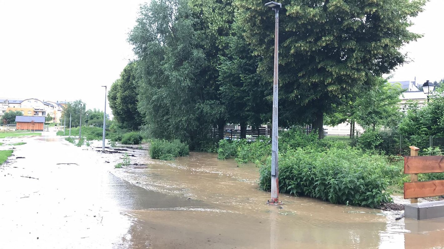 Die Alzette in Hesperingen.